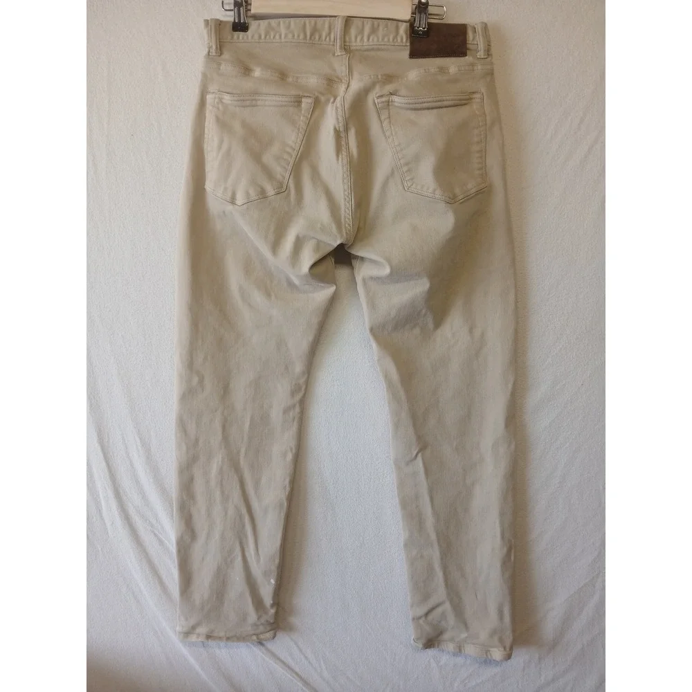 Todd snyder stretch 5 pocket jeans khaki size 31 x 30 flaw
